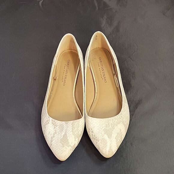 CHRISTIAN SIRIANO SNAKESKIN DESIGN SLIP ON WOMEN"S FLAT - Picture 4 of 15